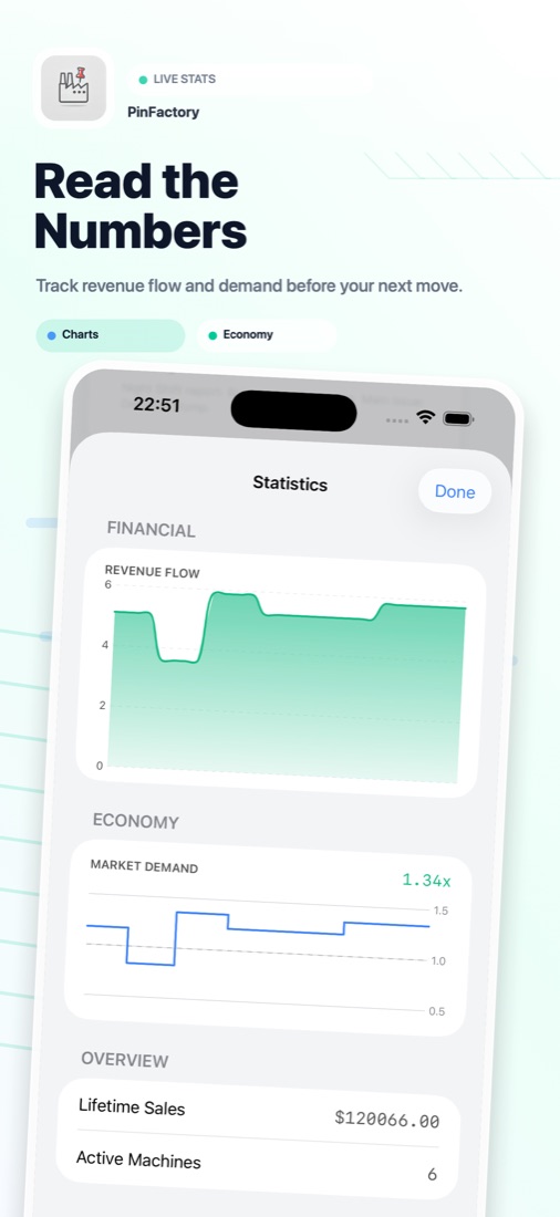 Pin Factory statistics screenshot